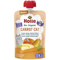 Holle Detské bio pyré mrkva, mango, banán a hruška od 6 mesiaca Carrot Cat